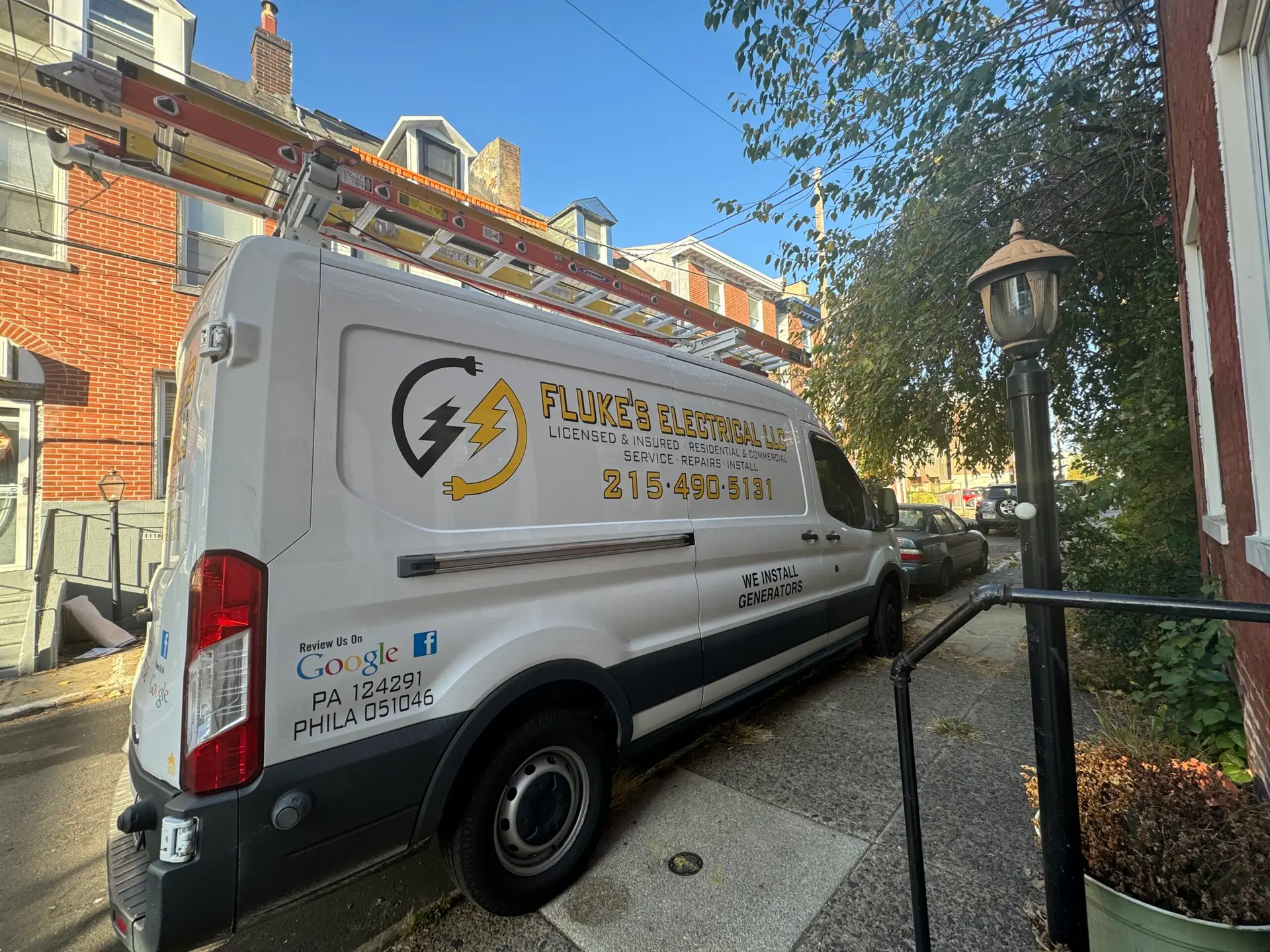 Fluke's Electrical LLC work van