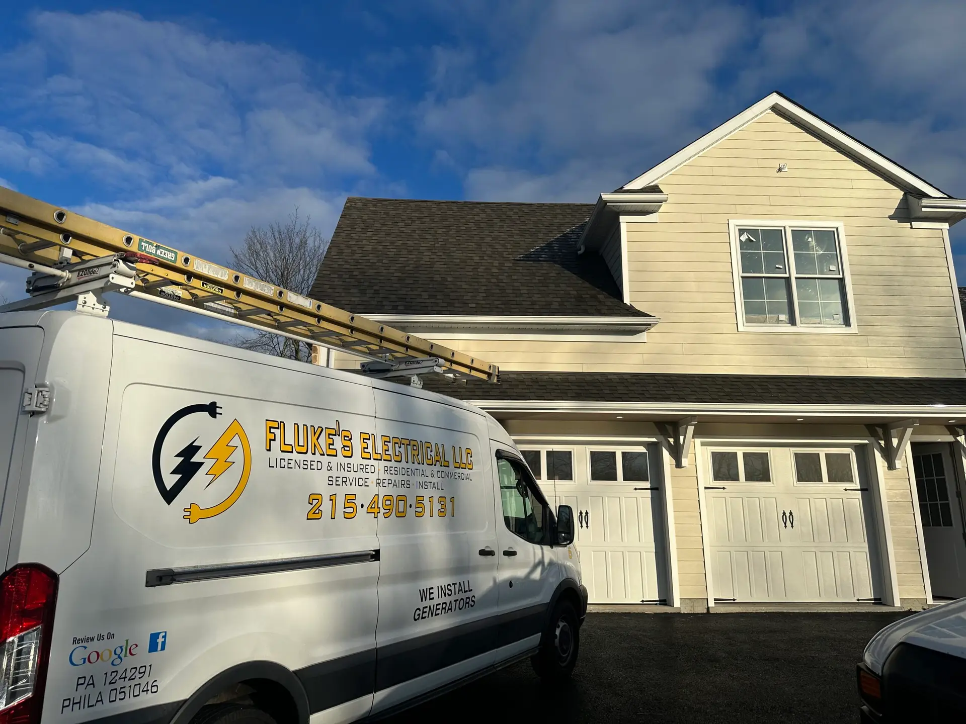 Fluke’s Electrical LLC work van